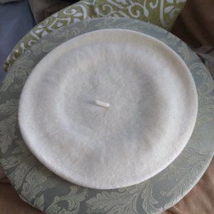 Off-White Wool Beret | Size OS